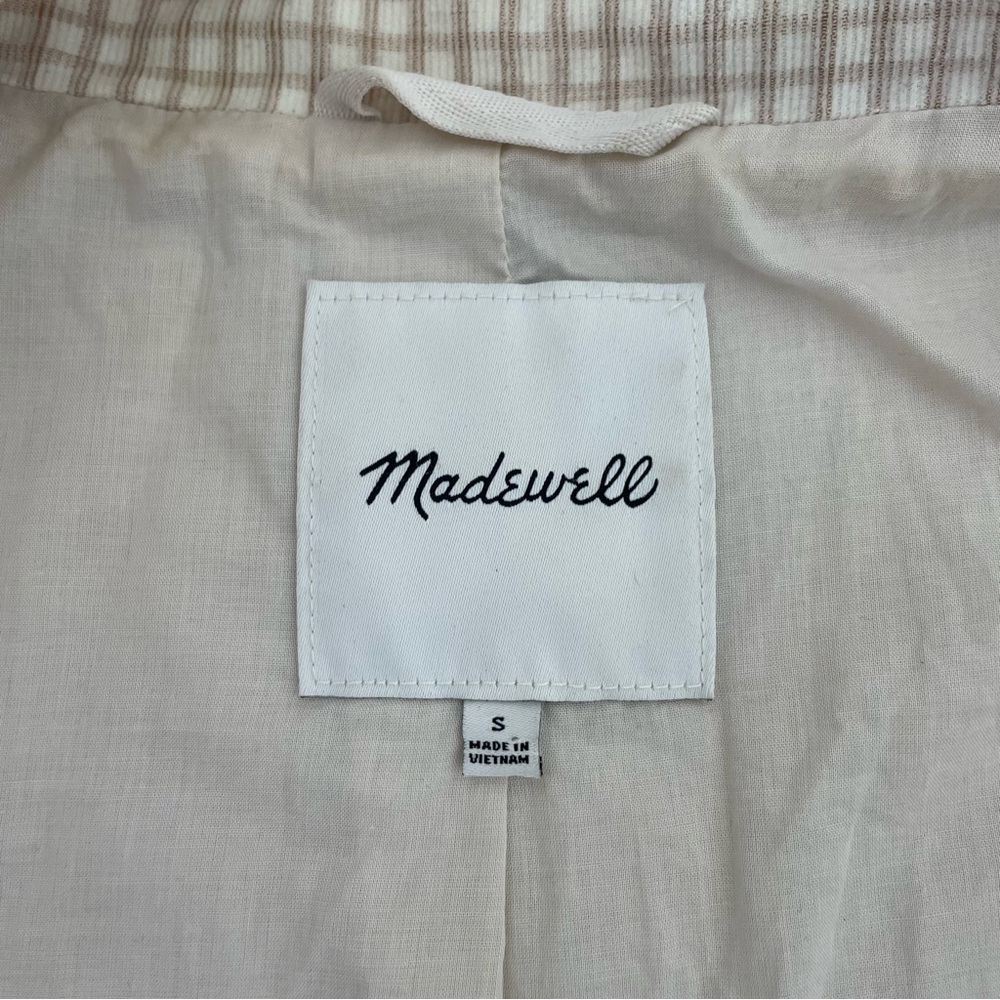 Madewell (Re)Sourced Sherpa Zip Jacket Cream Off White Size Small - Picture 6 of 11